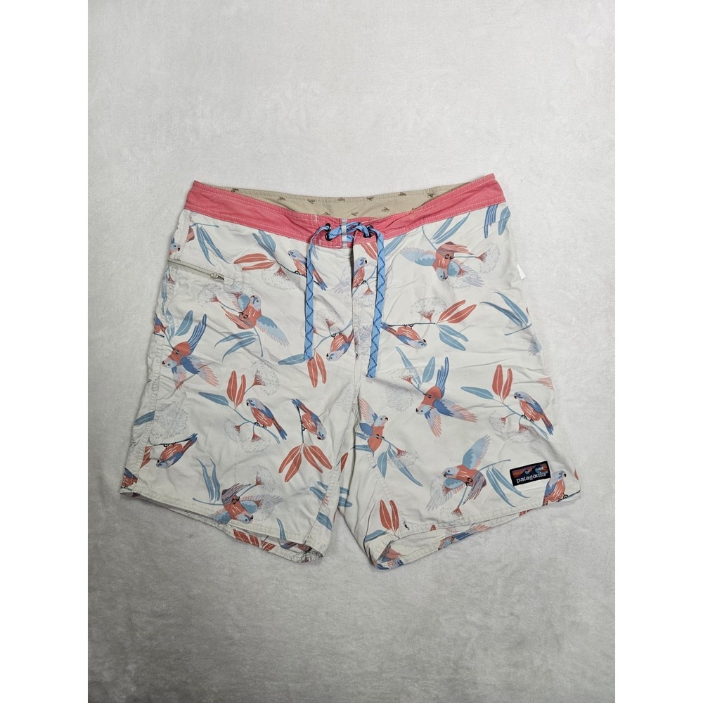 Patagonia Board Shorts Men's 35 Blue Parrot Baggies Mesh Lined Swim Trunks 58033